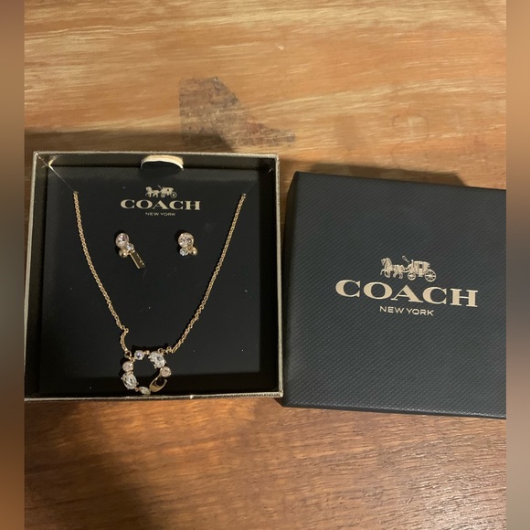 Coach Earrings and Necklace Set - Picture 1 of 3